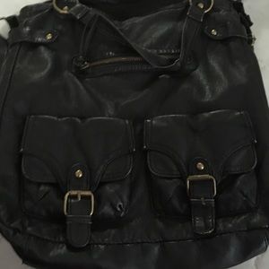 Black leather purse