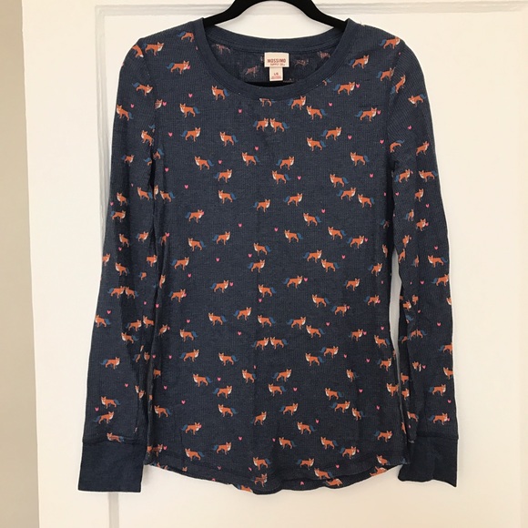 Mission Size L (fits a M) Fox Print Thermal Top