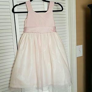 Girls Ballerina Pink Satin and Tulle Dress