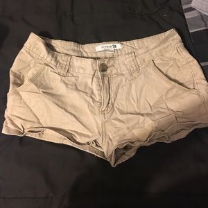 Khaki forever 21 shorts size 4