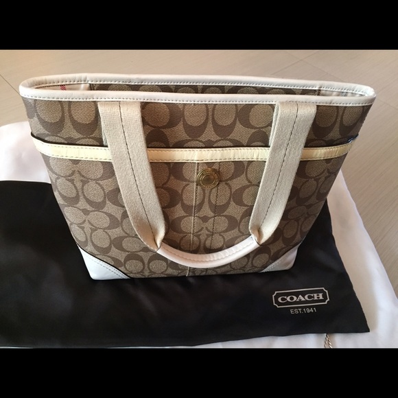 Coach Handbag White leather - Picture 2 of 3