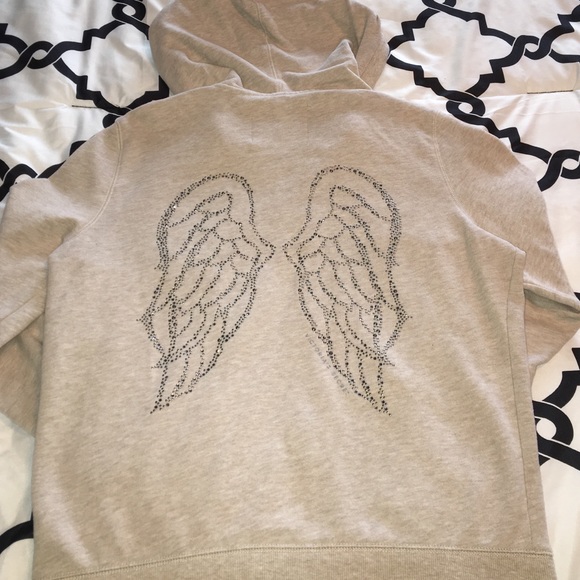 Nude VS full zip studded angel wing jacket