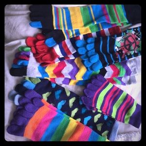 A bunch of toe socks!