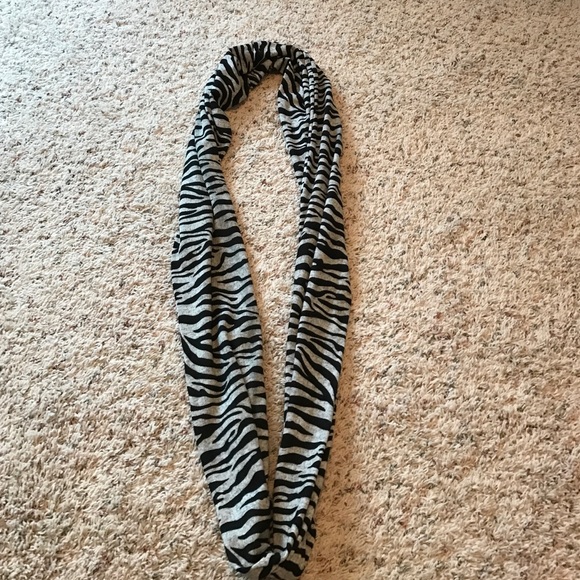 Grey and Black Zebra Infinity Scarf - Picture 1 of 3