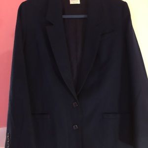 Blue blazer jacket wool size 14