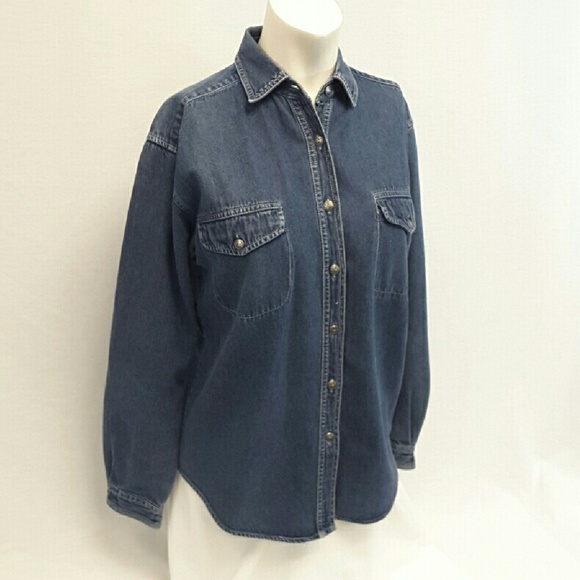 ANCHOR BLUE Denim Top, size Medium - Picture 2 of 7