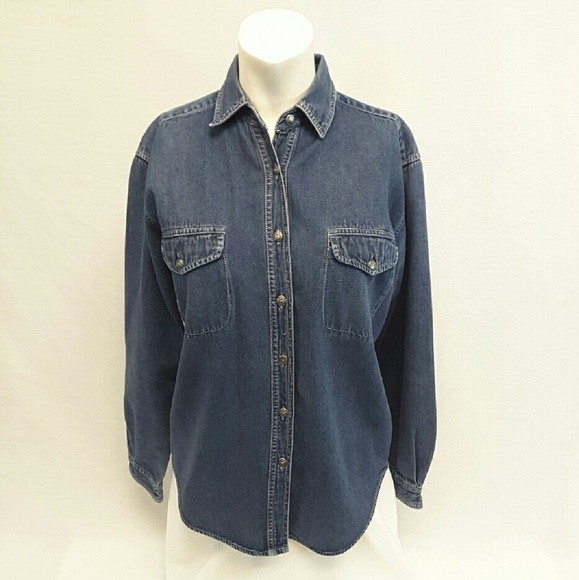 ANCHOR BLUE Denim Top, size Medium - Picture 3 of 7