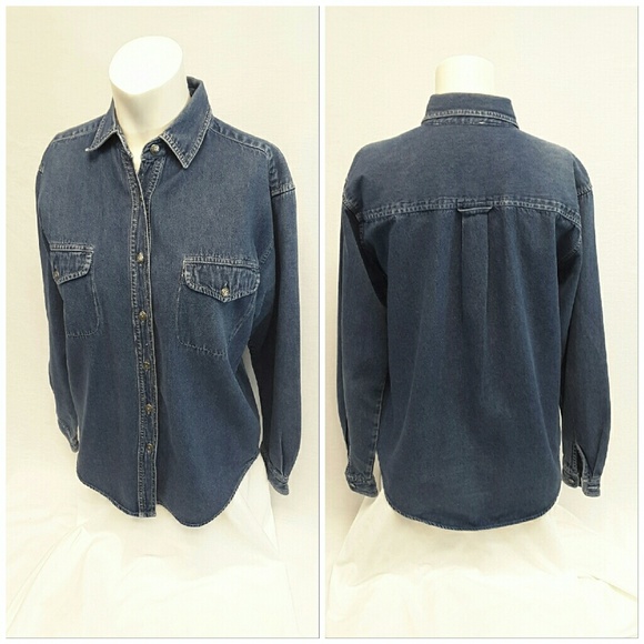 ANCHOR BLUE Denim Top, size Medium - Picture 4 of 7