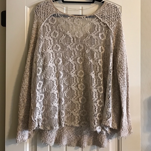 Free people crochet back sweater