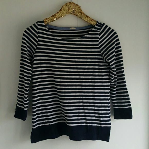 J. Crew Sailor Boatneck 100% Cotton Tee