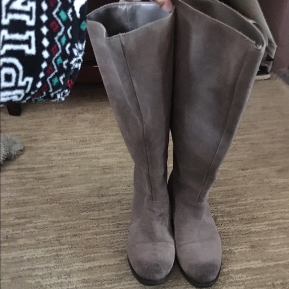 Suede Dip Dyed Riding Boots