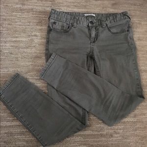 Free People Army Green Skinny Jeans