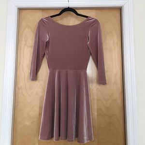 American Apparel long sleeve skater velvet dress.