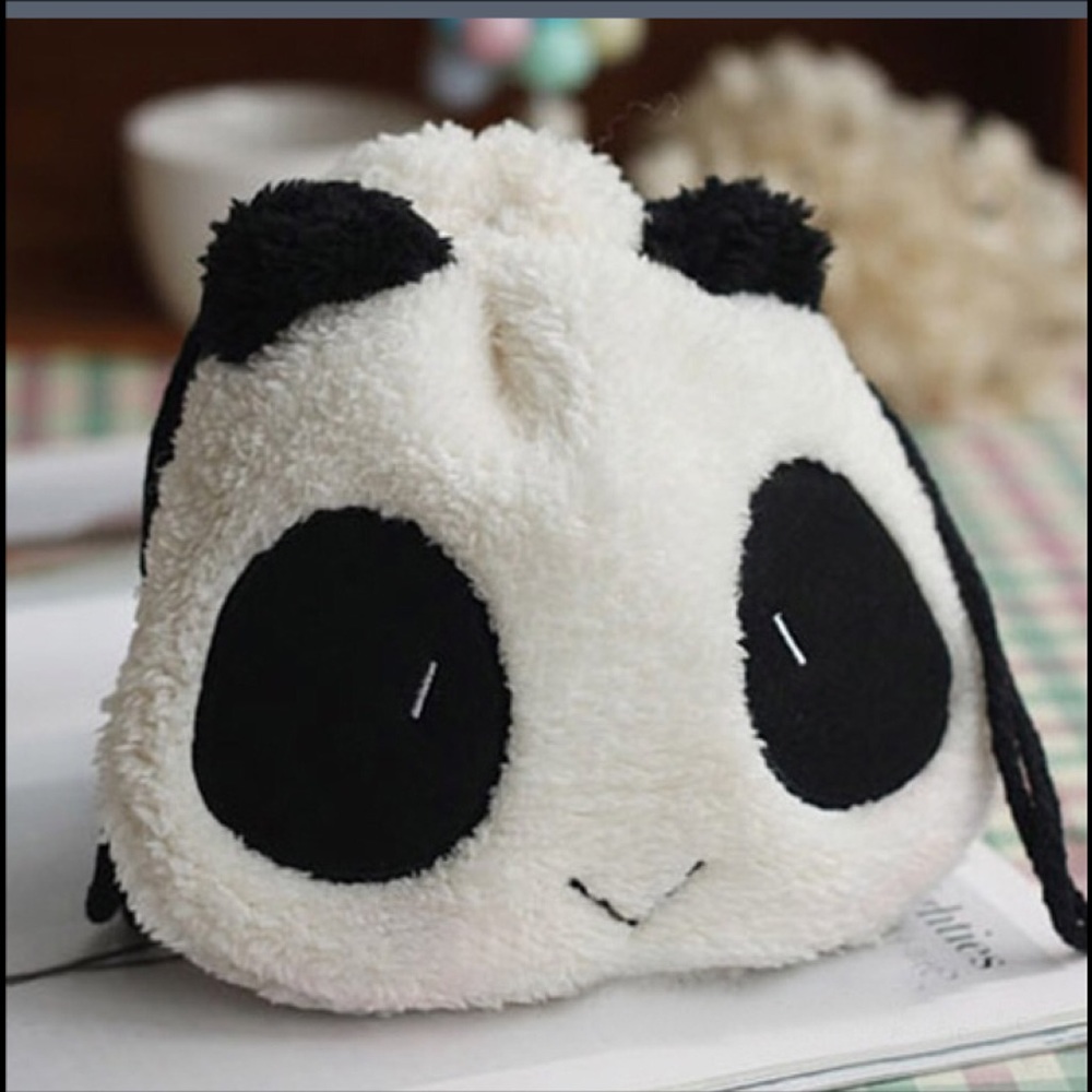 Girls Fuzzy Panda Bag