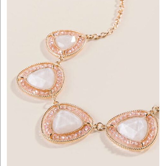 NEW Francescas Crystal Triangle Statement Necklace - Picture 2 of 4