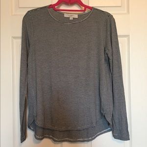 LOFT Tops - Loft Black and White Striped Long Sleeve Tee Small LOFT Tops - Loft Black and White Striped Long Sleeve Tee Small