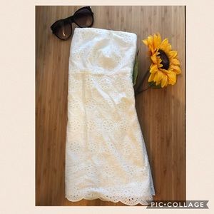 Strapless J. Crew top