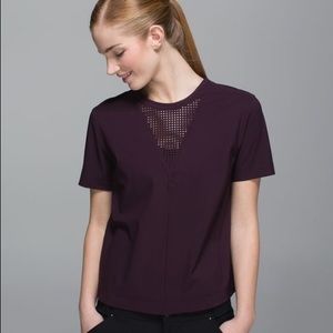 Lululemon Perfectly Perfed Tee- Plum