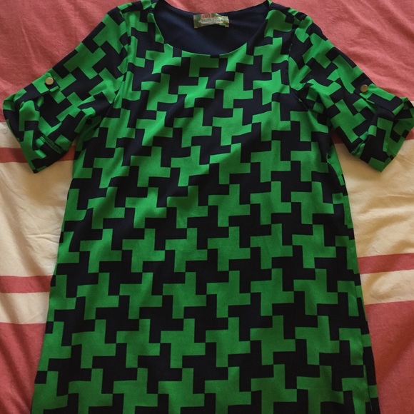 Navy/Kelly green dress