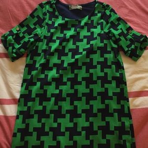 Navy/Kelly green dress