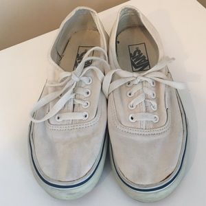 White "Authentic" Vans size 7