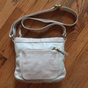 Leather fossil cross body purse