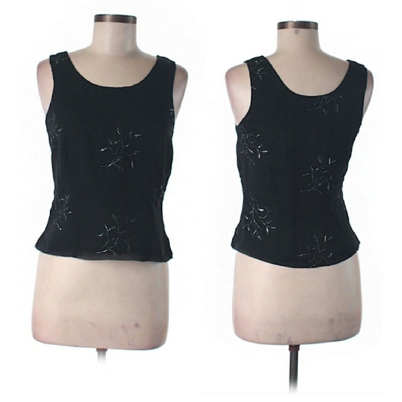 CLEARANCE $98 Tyler Boe Metallic Embroidered Cami Tank Shell