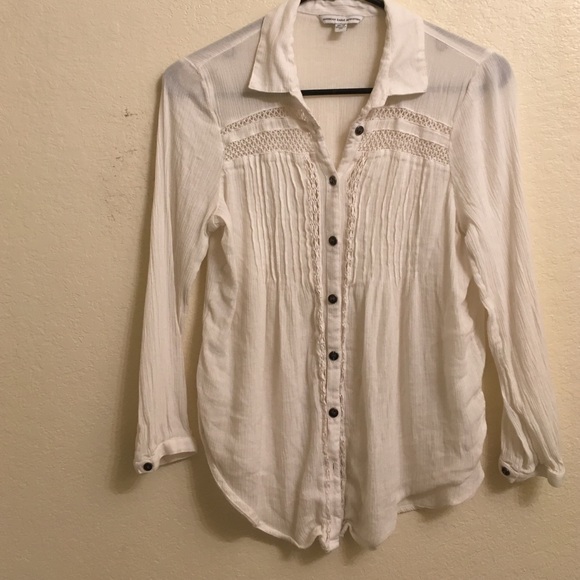 Sheer White American Eagle Top