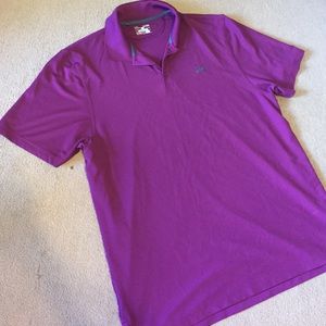 Men's Purple Under Armour Polo Shirt - XL