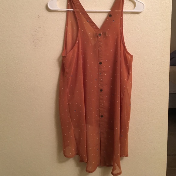 Sheer rust DECREE blouse - Picture 3 of 4