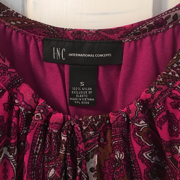 INC Beautiful Paisley Print Blouse - Picture 3 of 4