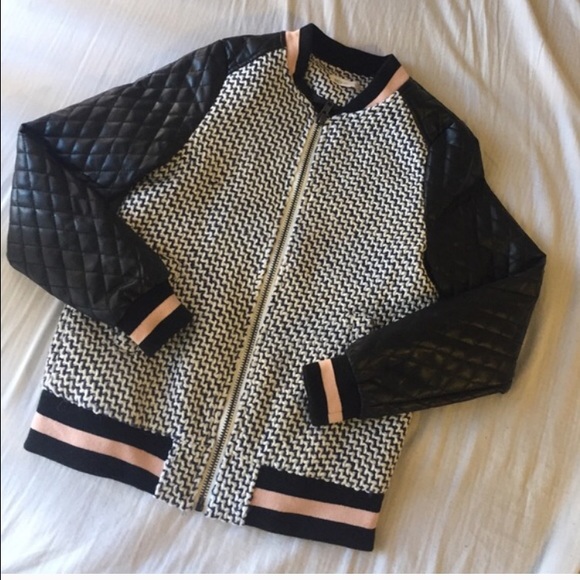 Tweed bomber jacket