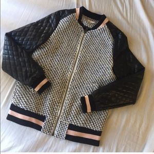 Tweed bomber jacket