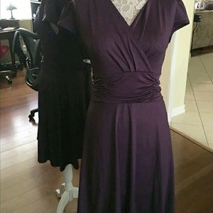 Purple A-line Dress