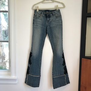 🌼NWOT Embroidered Flare Denim