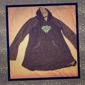 Hooded grayPink Floyd long sweater