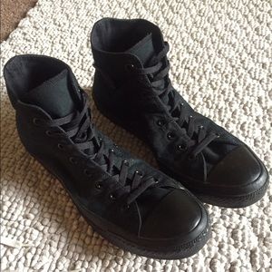 Men's All Black High-Top Chuck Taylors Size 13 Men
