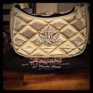 My Flat In London - Gold Quilted Mini Bag