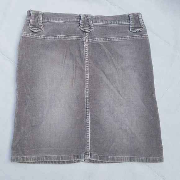 Tan Mini Skirt with Front Slit - Picture 3 of 5