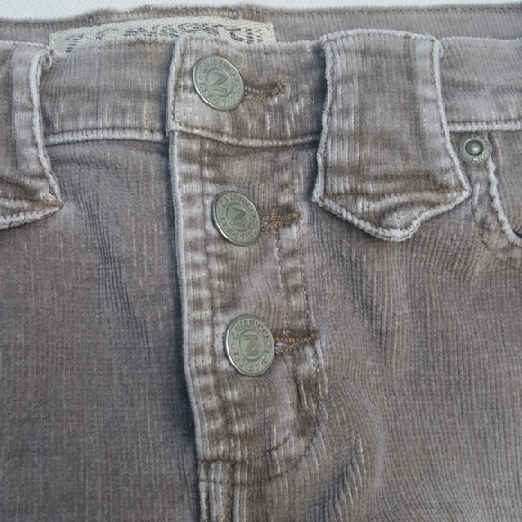 Tan Mini Skirt with Front Slit - Picture 5 of 5