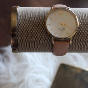 Kate Spade Watch Gold with Light Pink Leather Band