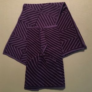 Purple scarf, arm warmers and hat set