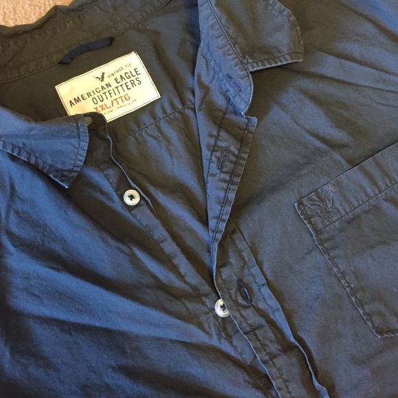 AEO Men's Gray Button Down - XL - Picture 2 of 3