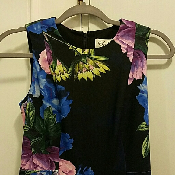 Eliza J Black Floral Dress - Picture 2 of 4