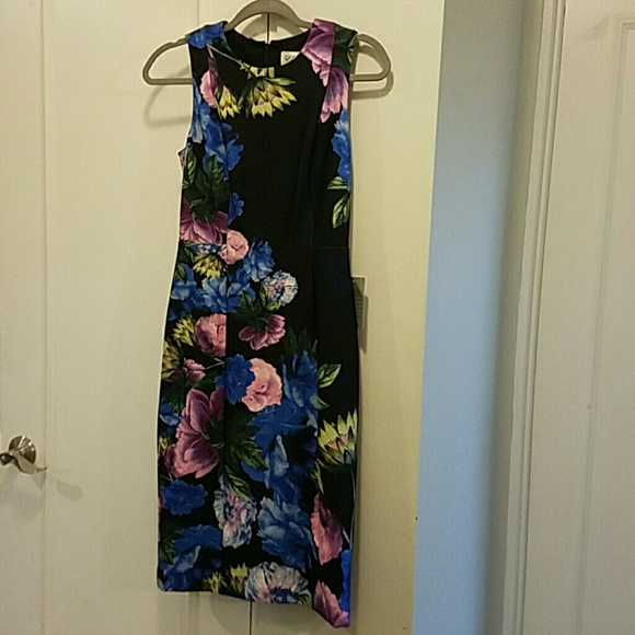 Eliza J Black Floral Dress - Picture 3 of 4