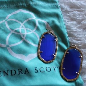 Kendra Scott Danielle Earrings - Gold, Cobalt