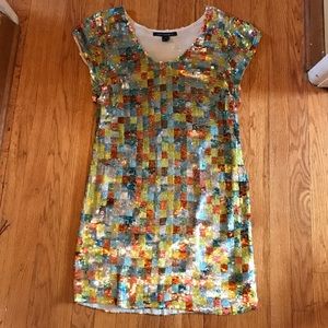 sequin dress colourful