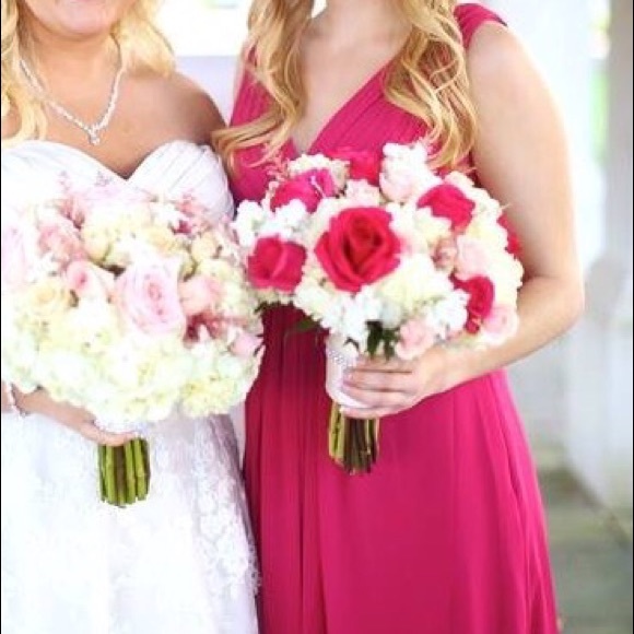 Pink floor length dress