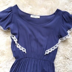 Lush Purple Ruffle Lace Dress