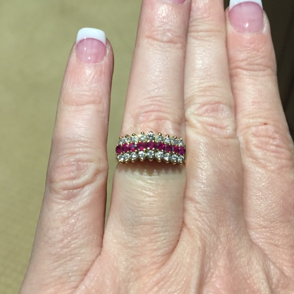 14kt Gold Ruby and Diamond Ring